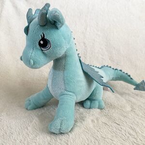 Aurora Sparkle Tales Willow Glitter Teal Dragon 10” Plush Stuffed Animal Fantasy